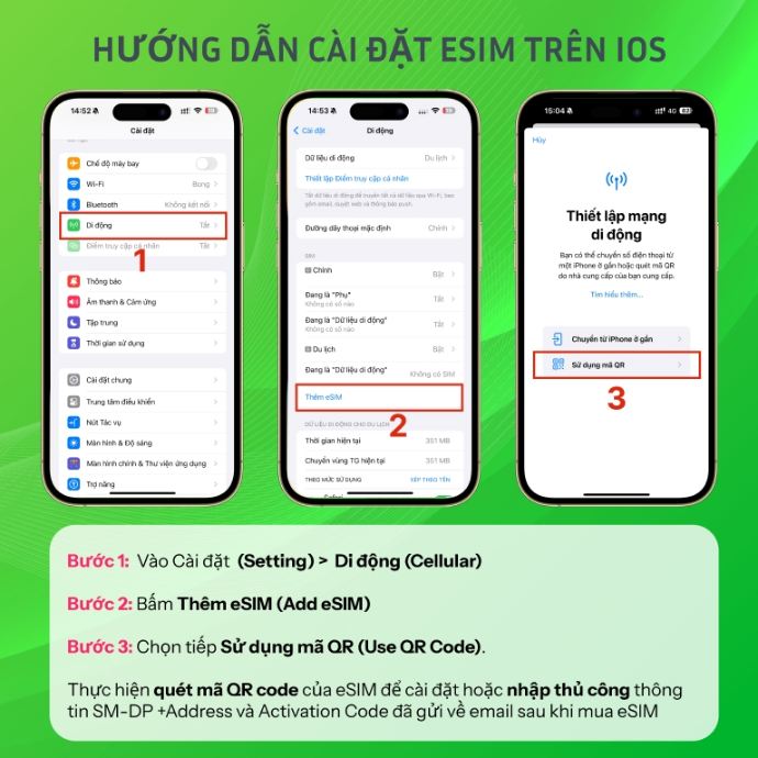 cài esim trên ios