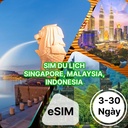 SIM du lịch Singapore Malaysia Indonesia