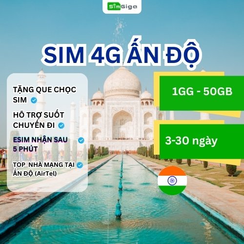 SIM 4G Ấn Độ